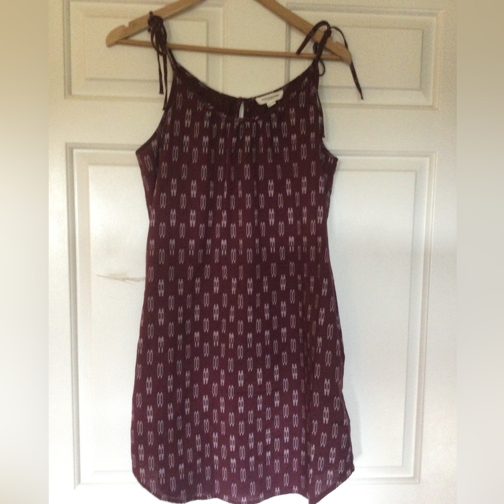 Beach Lunch Lounge Burgundy Boho Dress